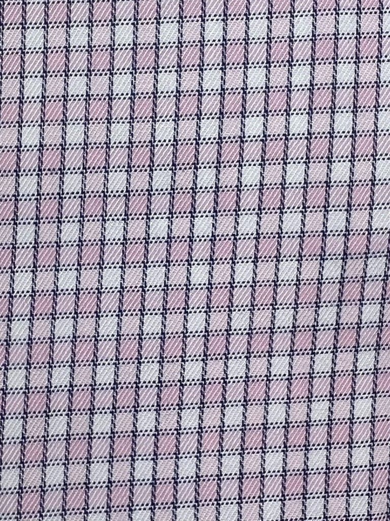 Ermenegildo Zegna Mens Size Xl Pink White Check Long Sleeve Button Up Shirt
